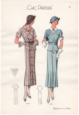 chic parisien fashion illustration 1934